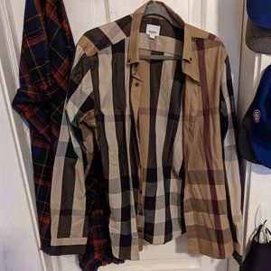 Large Mens Burberry Button up